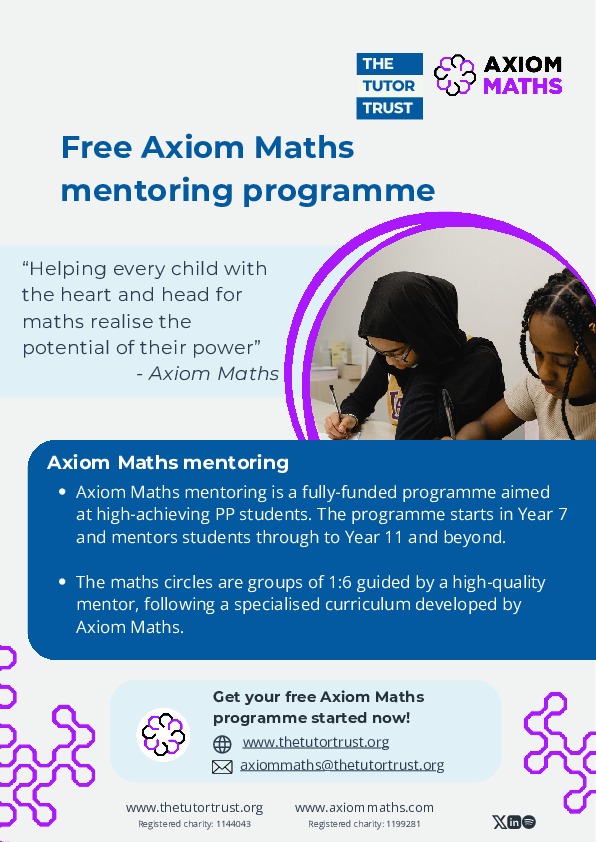 Tutor trust axiom maths programme